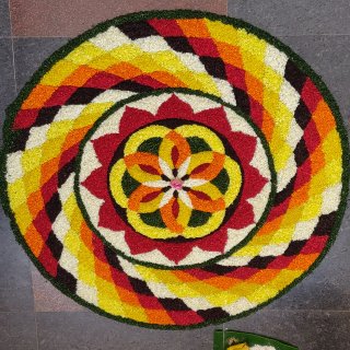 Athapookkalam flower carpet