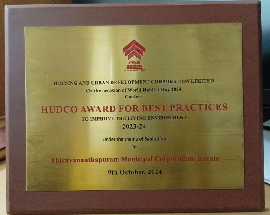 HUDCO Award for Best Practices to Improve the Living Environment